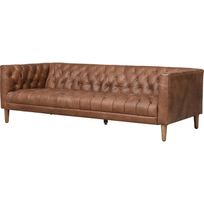 Williams Leather Sofa by Four Hands. Made from top grain leather, solid ash, 100% polyester in a rustic style.