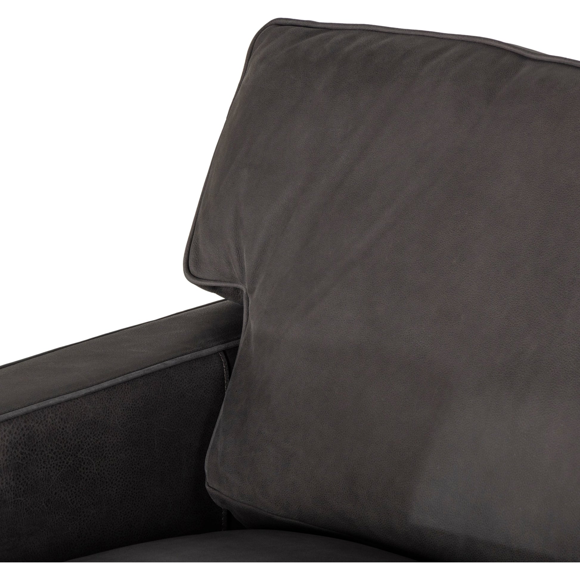 Larkin Club Chair by Four Hands in cigar and antique oak, antique brass nailhead. Made from top grain leather, solid ash, iron in a modern style.