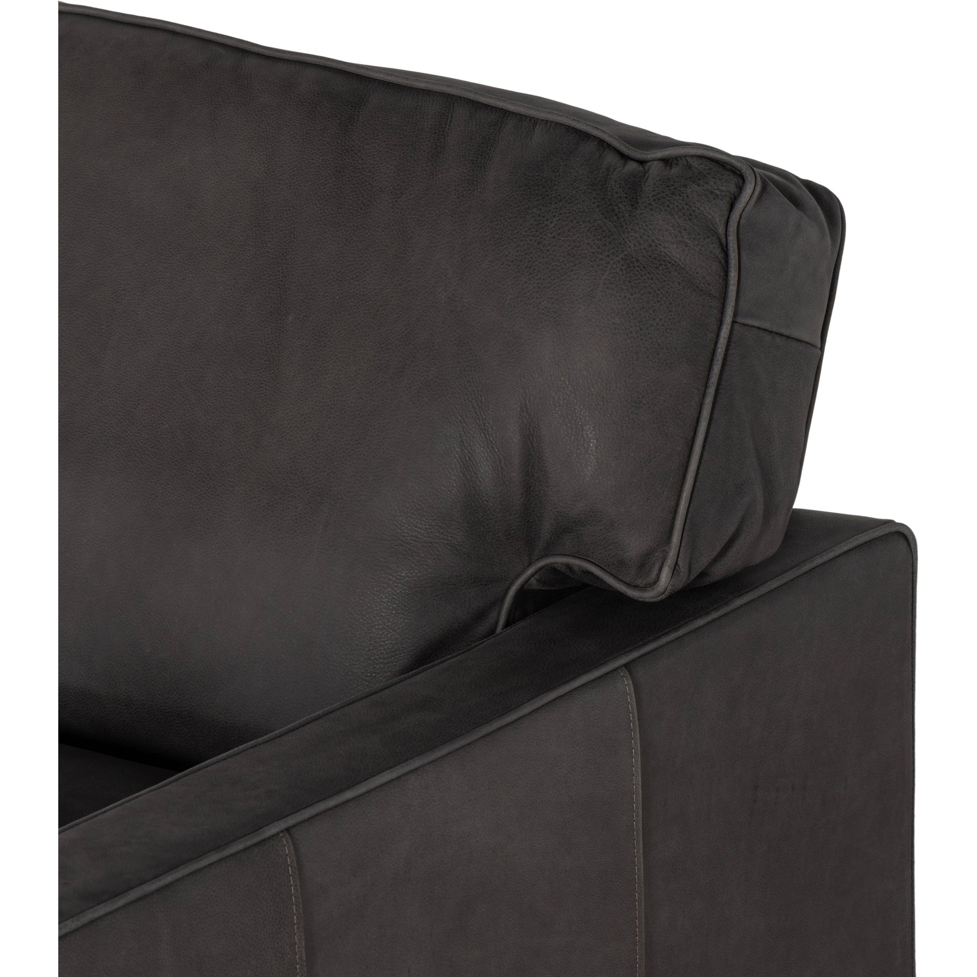 Larkin Club Chair by Four Hands in cigar and antique oak, antique brass nailhead. Made from top grain leather, solid ash, iron in a modern style.