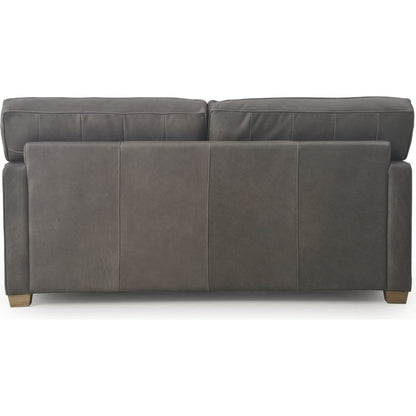 Larkin Sofa by Four Hands in cigar, antique oak, antique brass nailhead. Made from top grain leather, solid ash, iron in a modern style.