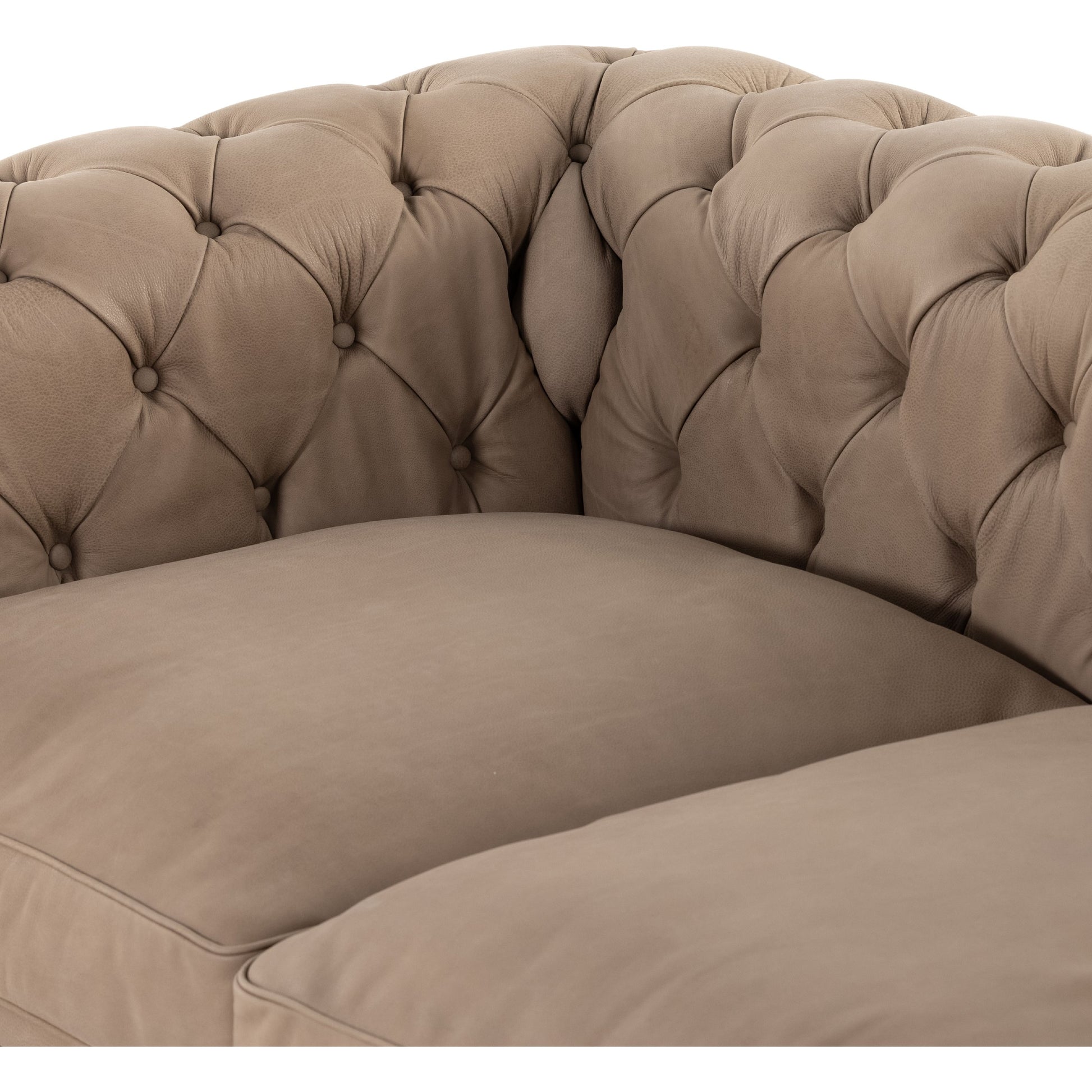 Conrad Sofa by Four Hands in cigar, antique oak, antique brass nailhead. Made from top grain leather, solid ash, iron in a traditional style.