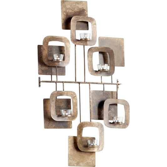 Molokai Candleholder by Cyan Design in bronze. Made from iron, glass in a modern style.