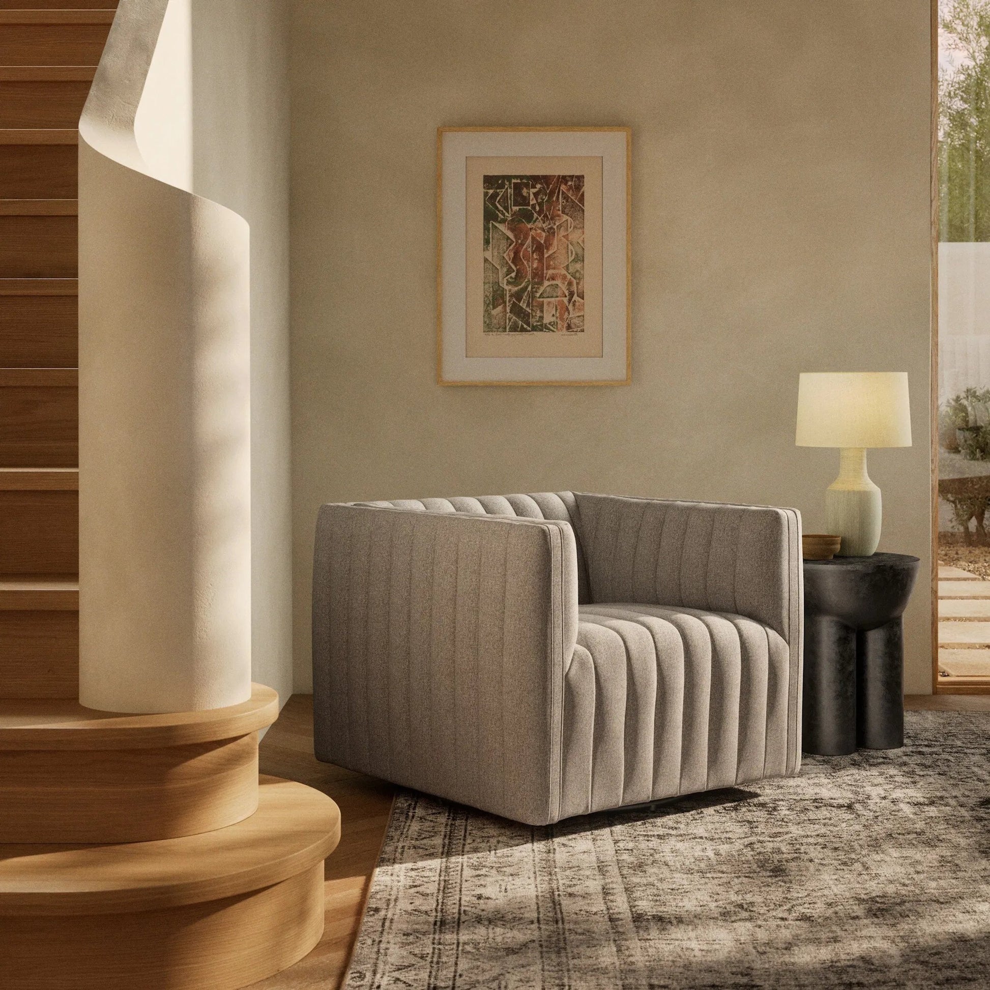 Augustine Swivel Chair by Four Hands. Made from unique in a modern style.