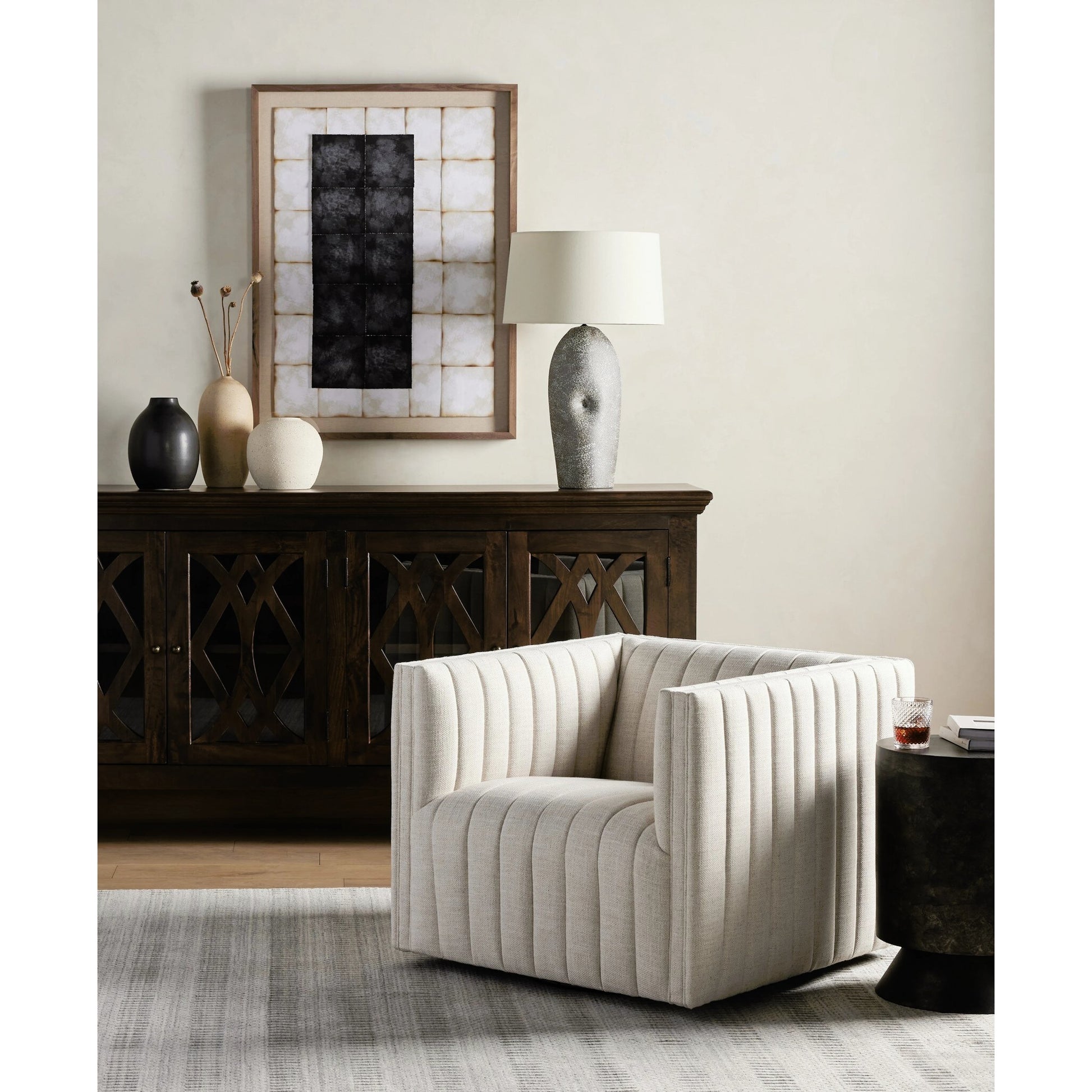 Augustine Swivel Chair by Four Hands. Made from unique in a modern style.
