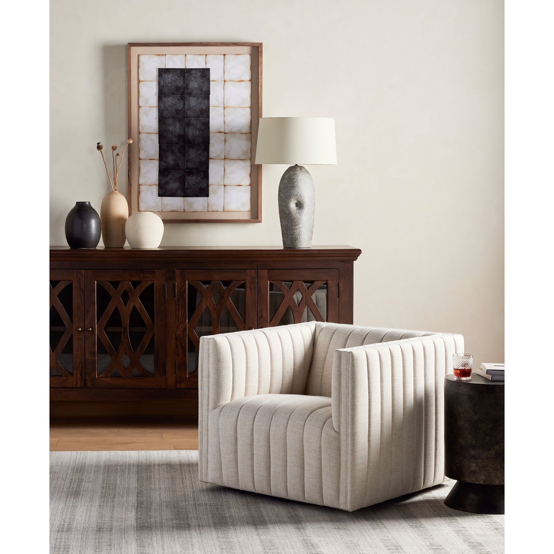 Augustine Swivel Chair by Four Hands. Made from unique in a modern style.