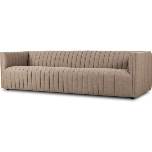 Augustine Sofa by Four Hands in crypton nomad taupe. Made from 92% polyester, 8% flax/linen in a transitional style.