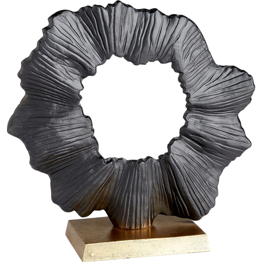 Acadia Sculpture by Cyan Design in aged brass, black. Made from aluminum in a eclectic & global style.