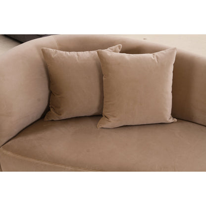 Luna Chaise by Four Hands in capri oatmeal. Made from 100% polyester, solid oak in a modern style.