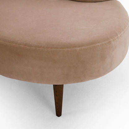 Luna Chaise by Four Hands in capri oatmeal. Made from 100% polyester, solid oak in a modern style.