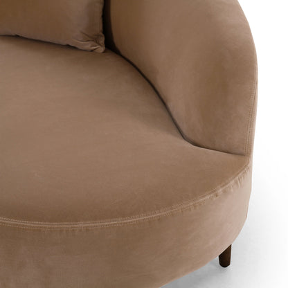 Luna Chaise by Four Hands in capri oatmeal. Made from 100% polyester, solid oak in a modern style.