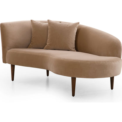 Luna Chaise by Four Hands in capri oatmeal. Made from 100% polyester, solid oak in a modern style.