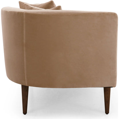 Luna Chaise by Four Hands in capri oatmeal. Made from 100% polyester, solid oak in a modern style.