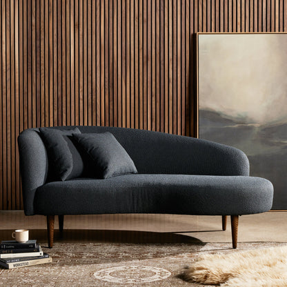 Luna Chaise by Four Hands in capri oatmeal. Made from 100% polyester, solid oak in a modern style.