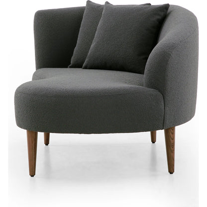 Luna Chaise by Four Hands in capri oatmeal. Made from 100% polyester, solid oak in a modern style.