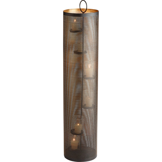 Soledad Candleholder by Cyan Design in graphite, gold. Made from iron, glass in a modern style.