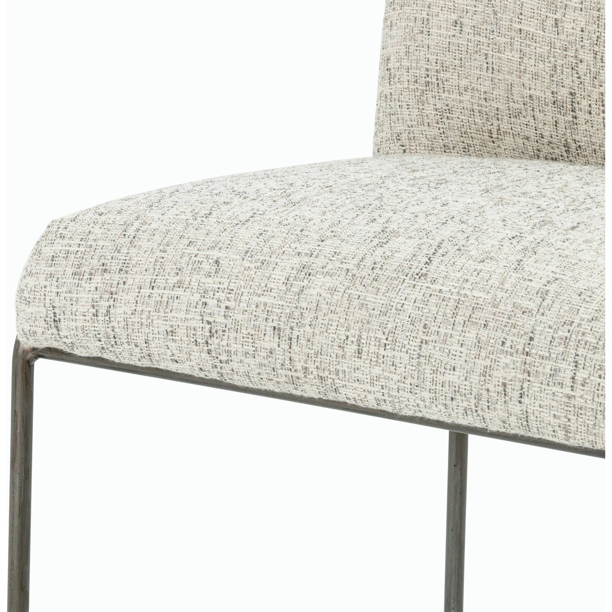 Astrud Bar Stool by Four Hands in sierra butterscotch. Made from faux leather, iron, top grain leather in a modern style.