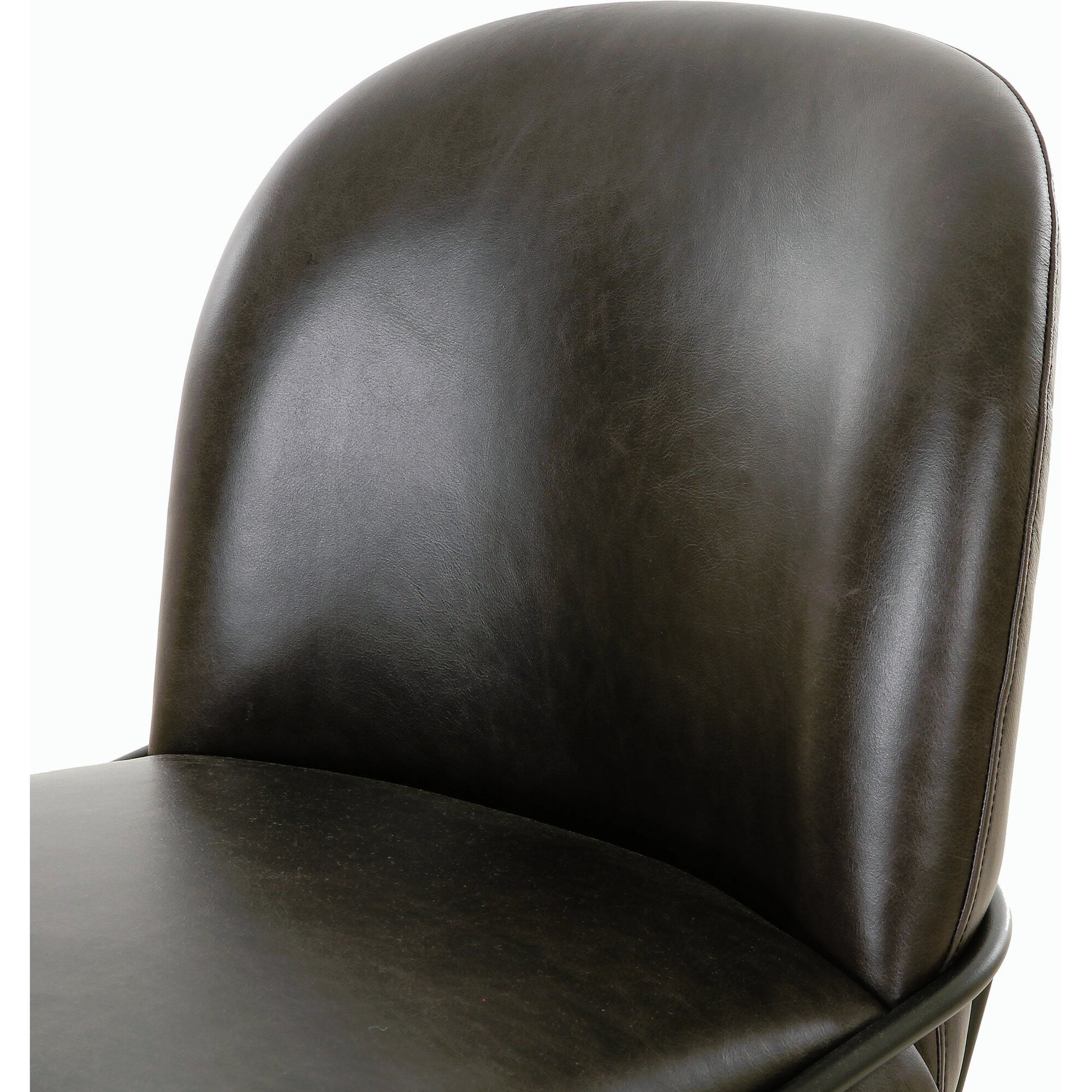 Astrud Bar Stool by Four Hands in sierra butterscotch. Made from faux leather, iron, top grain leather in a modern style.