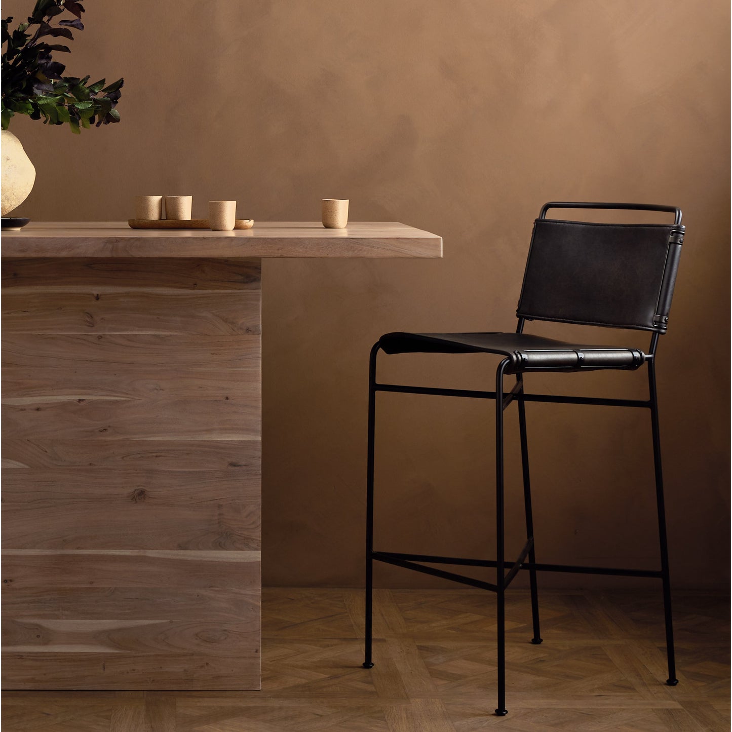 028 SI-1717217 | Lifestyle | Wharton Bar Stool by Four Hands. Made from unique in a modern style.