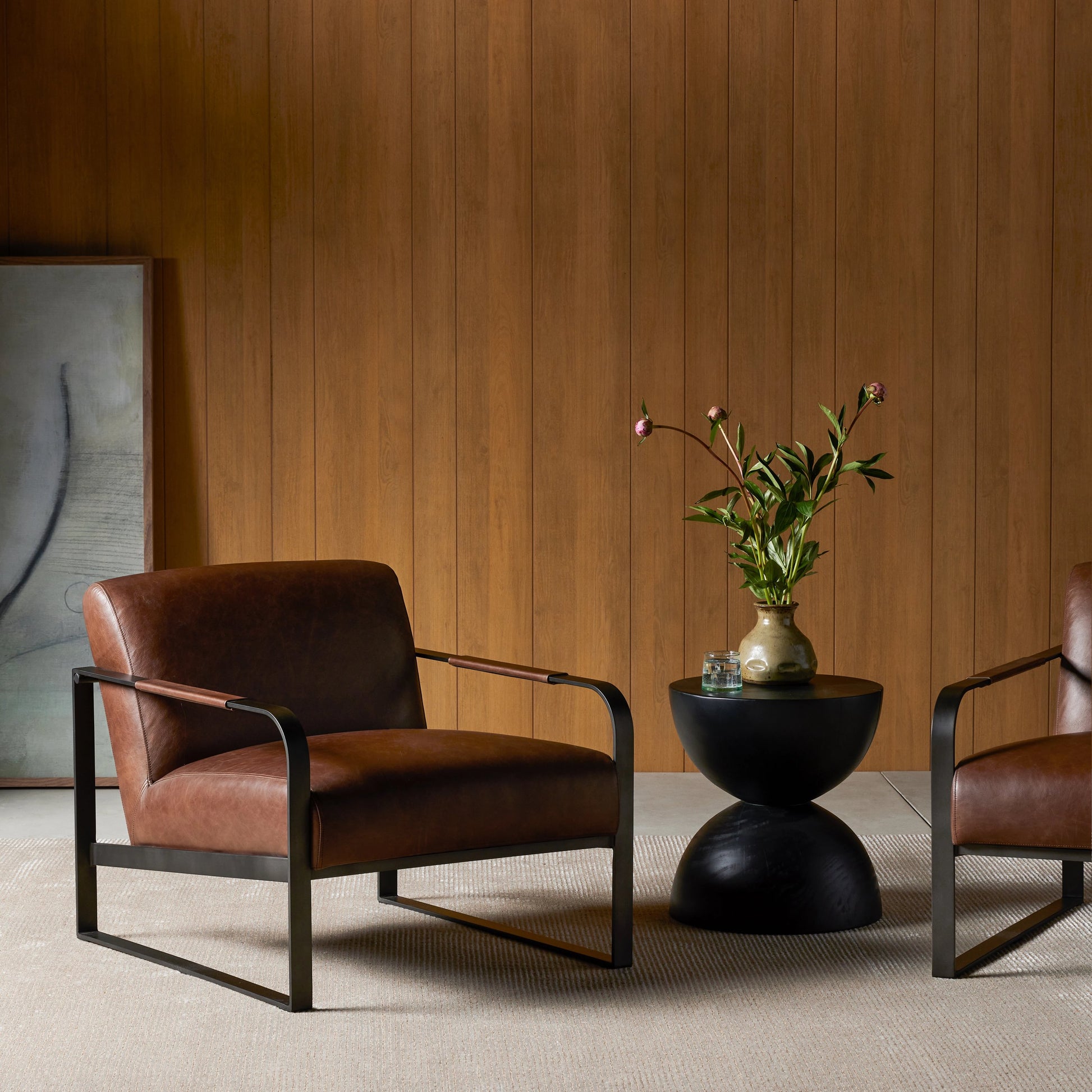 Jules Chair by Four Hands in stnwsh print ecru, antique brs and stonewash print ecru. Made from 100% flax, linen, iron, 100% polyester in a modern style.