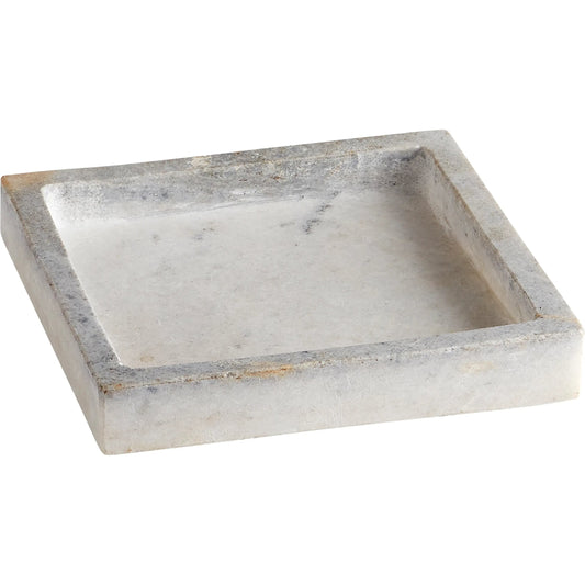 Biancastra Tray by Cyan Design in white. Made from marble in a eclectic & global style.