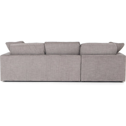 Plume 136" 2-PC Sectional by Four Hands in thames cream. Made from 66% polyester, 19% acrylic, 15% flax, linen, poplar plywood, 60% waterfowl feather, 40% polyester fiber in a modern style.