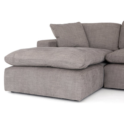 Plume 136" 2-PC Sectional by Four Hands in thames cream. Made from 66% polyester, 19% acrylic, 15% flax, linen, poplar plywood, 60% waterfowl feather, 40% polyester fiber in a modern style.