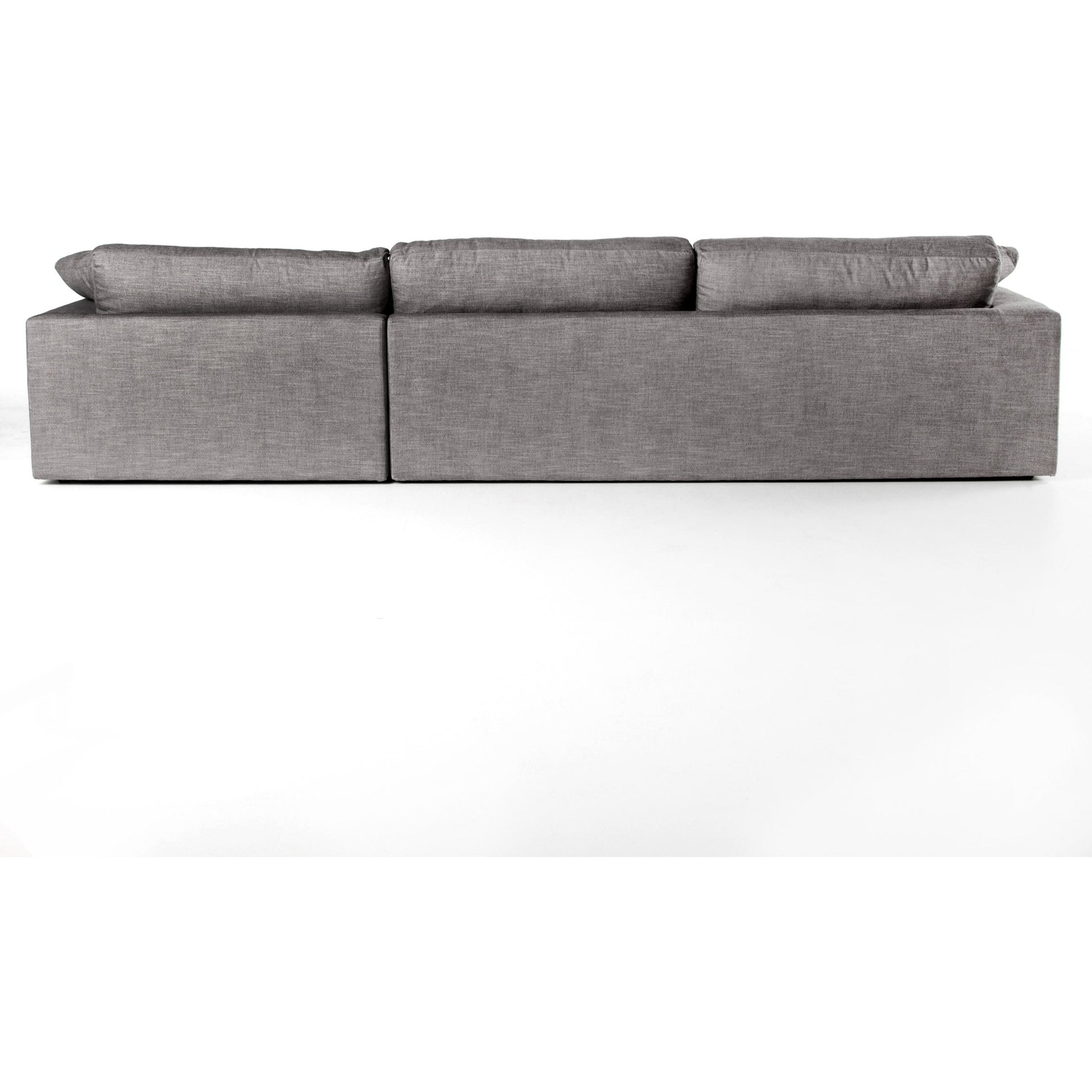 Plume 136" 2-PC Sectional by Four Hands in thames cream. Made from 66% polyester, 19% acrylic, 15% flax, linen, poplar plywood, 60% waterfowl feather, 40% polyester fiber in a modern style.