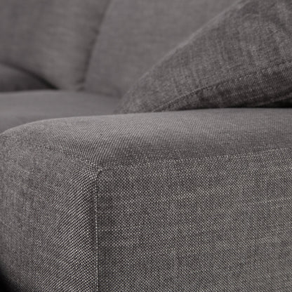 Plume 136" 2-PC Sectional by Four Hands in thames cream. Made from 66% polyester, 19% acrylic, 15% flax, linen, poplar plywood, 60% waterfowl feather, 40% polyester fiber in a modern style.