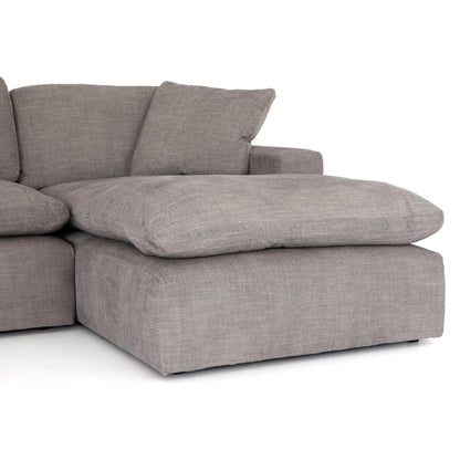 Plume 136" 2-PC Sectional by Four Hands in thames cream. Made from 66% polyester, 19% acrylic, 15% flax, linen, poplar plywood, 60% waterfowl feather, 40% polyester fiber in a modern style.