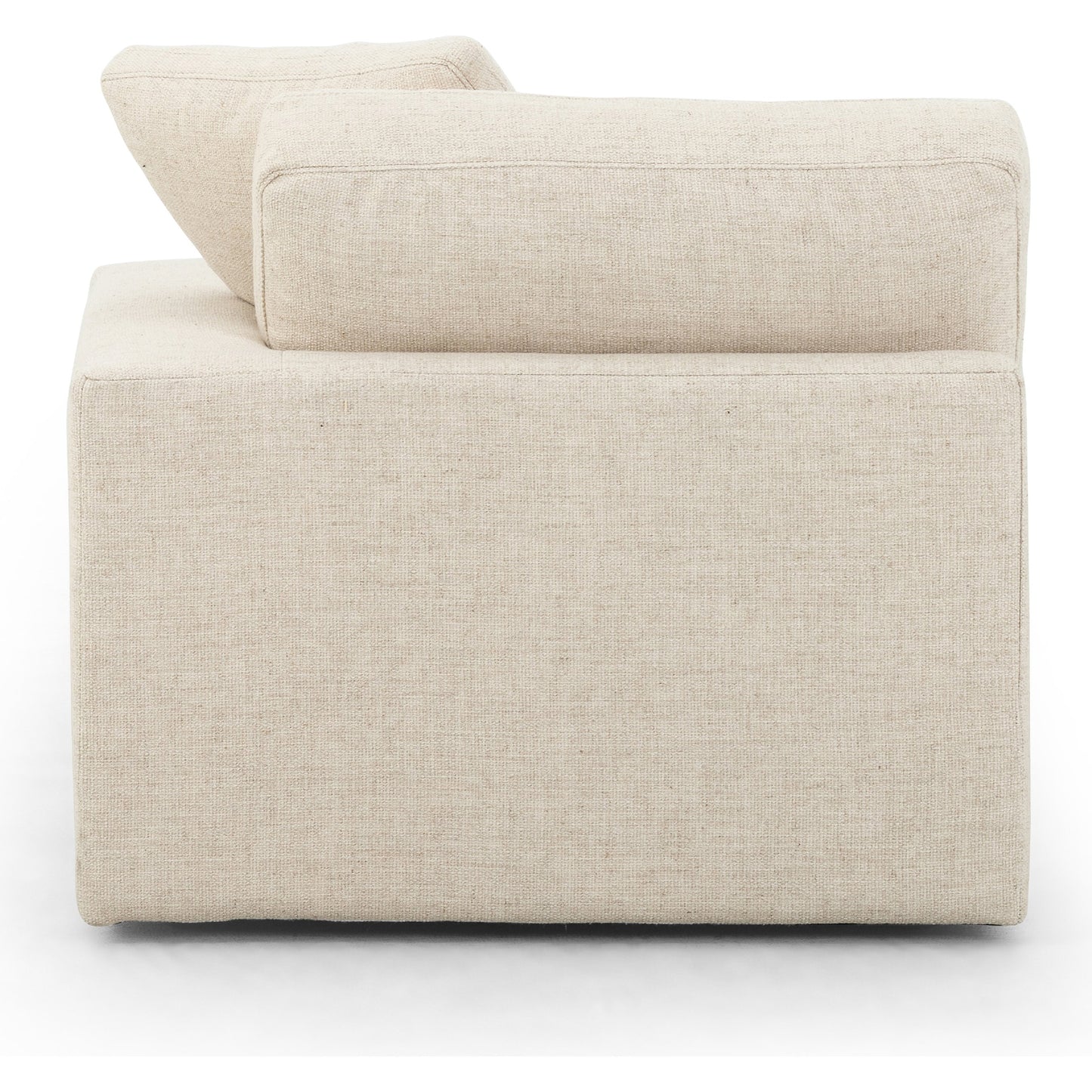 003 SI-1799213 | Additional Silo | Plume 136" 2-PC Sectional by Four Hands in thames cream. Made from 66% polyester, 19% acrylic, 15% flax, linen, poplar plywood, 60% waterfowl feather, 40% polyester fiber in a modern style.