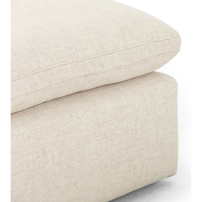 Plume 136" 2-PC Sectional by Four Hands in thames cream. Made from 66% polyester, 19% acrylic, 15% flax, linen, poplar plywood, 60% waterfowl feather, 40% polyester fiber in a modern style.