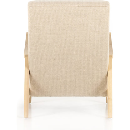 Chance Chair by Four Hands in dakota warm taupe, rubbed sienna brown. Made from top grain leather, solid parawood, 100% polyester in a modern style.