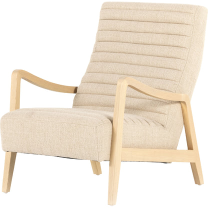 Chance Chair by Four Hands in dakota warm taupe, rubbed sienna brown. Made from top grain leather, solid parawood, 100% polyester in a modern style.