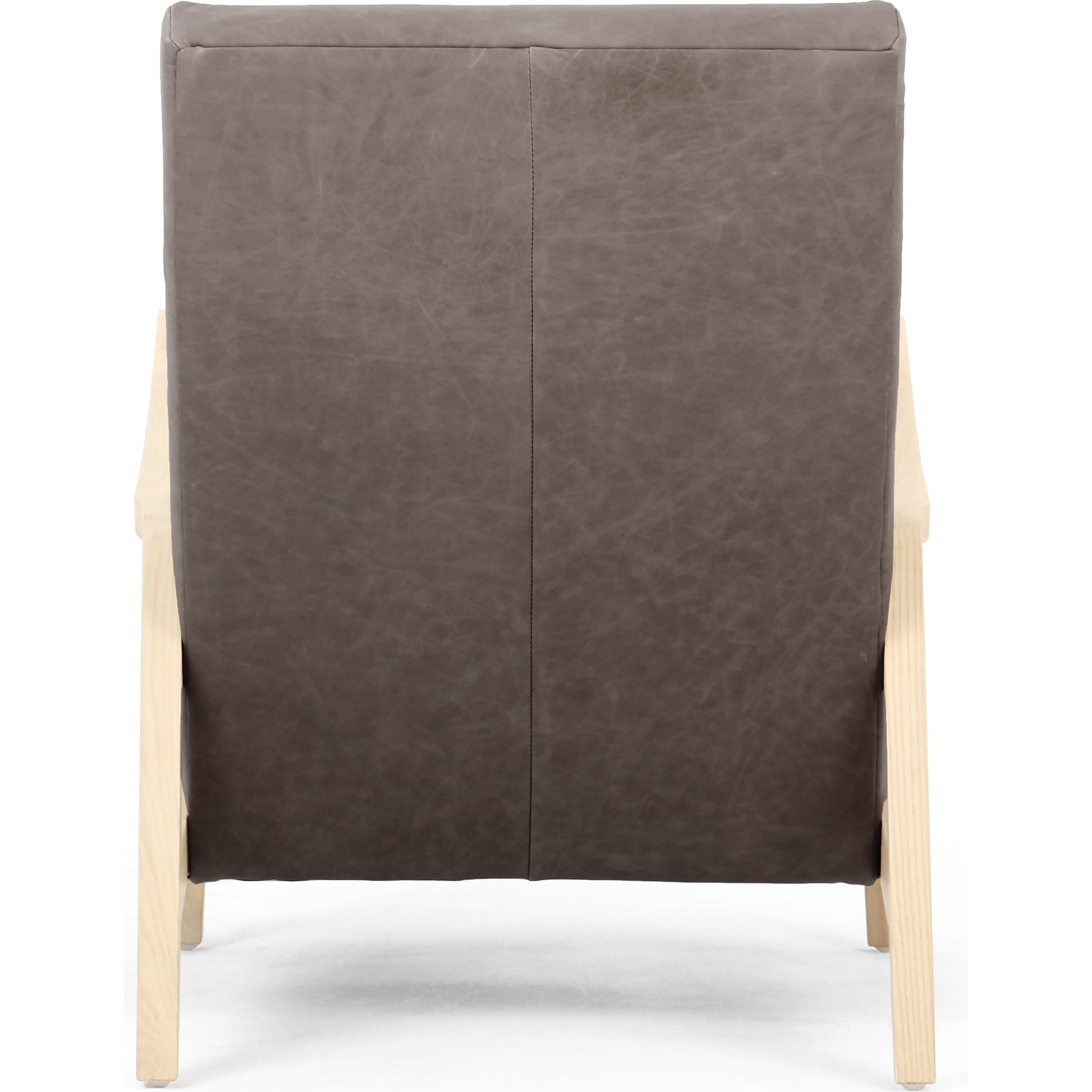 Chance Chair by Four Hands in dakota warm taupe, rubbed sienna brown. Made from top grain leather, solid parawood, 100% polyester in a modern style.