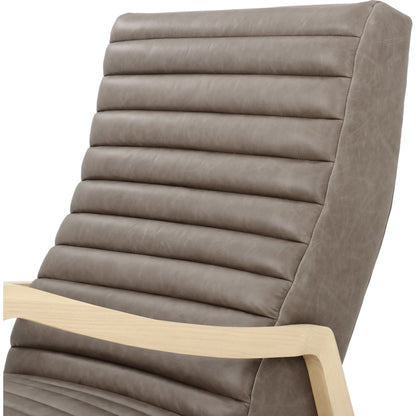 Chance Chair by Four Hands in dakota warm taupe, rubbed sienna brown. Made from top grain leather, solid parawood, 100% polyester in a modern style.
