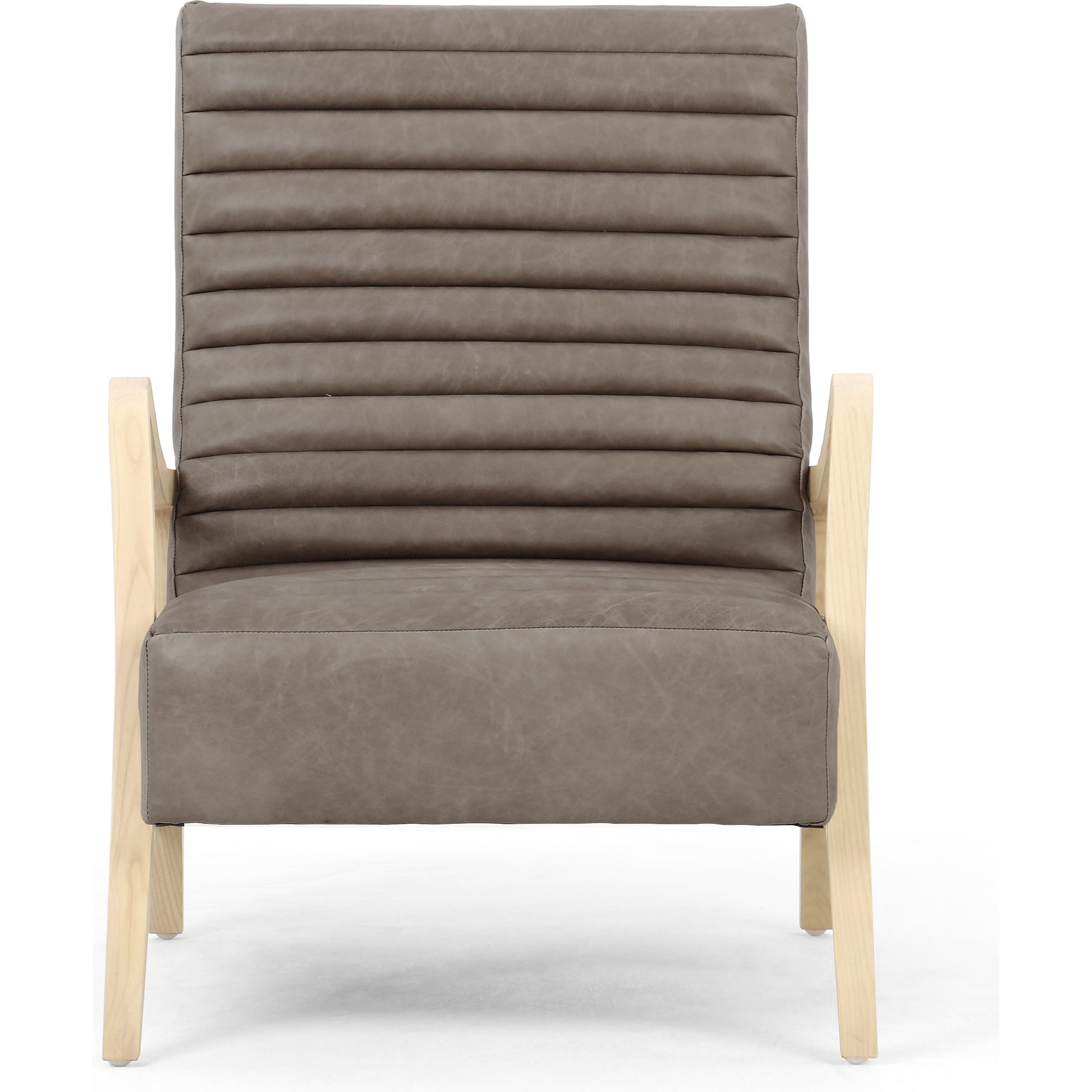 Chance Chair by Four Hands in dakota warm taupe, rubbed sienna brown. Made from top grain leather, solid parawood, 100% polyester in a modern style.