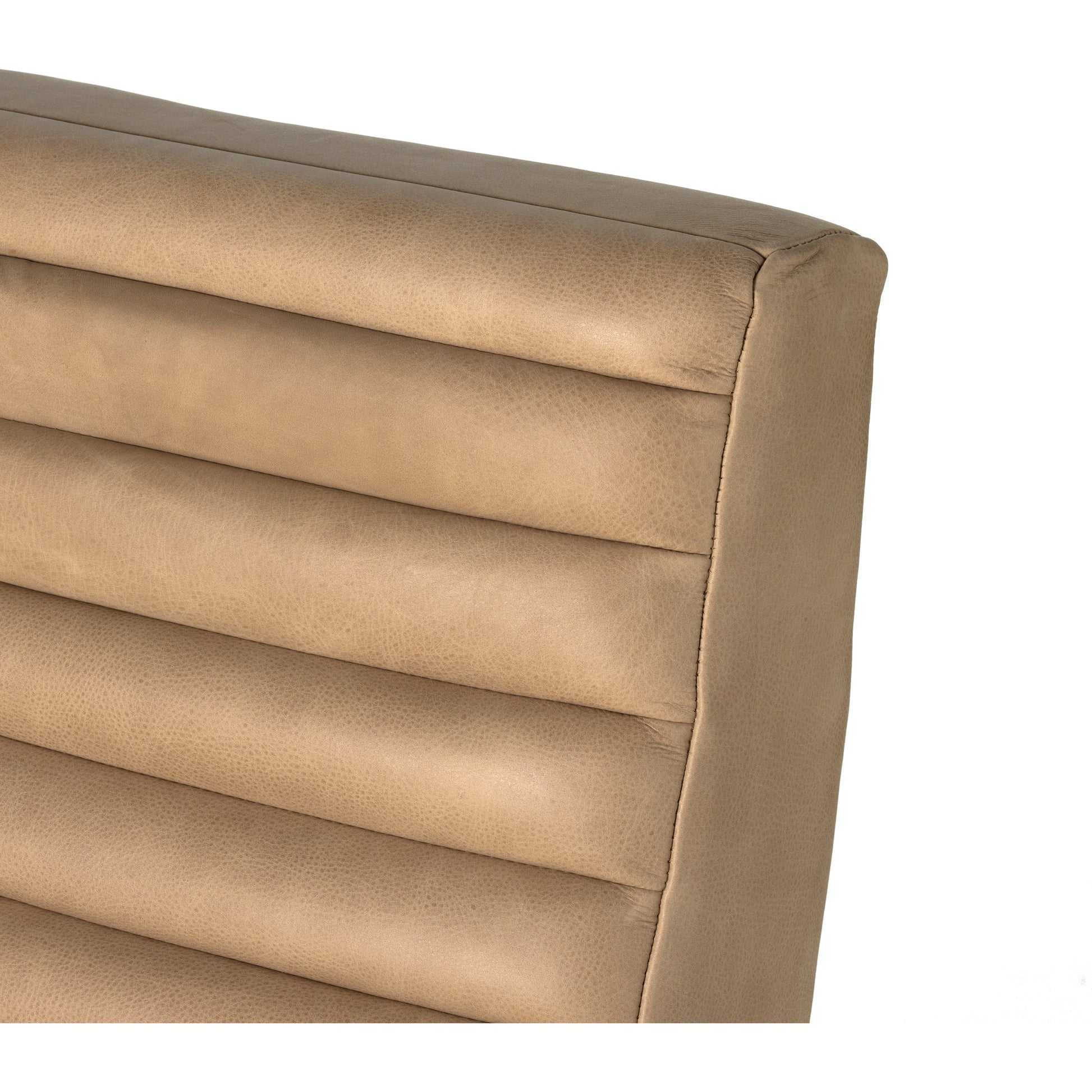 Chance Chair by Four Hands in dakota warm taupe, rubbed sienna brown. Made from top grain leather, solid parawood, 100% polyester in a modern style.