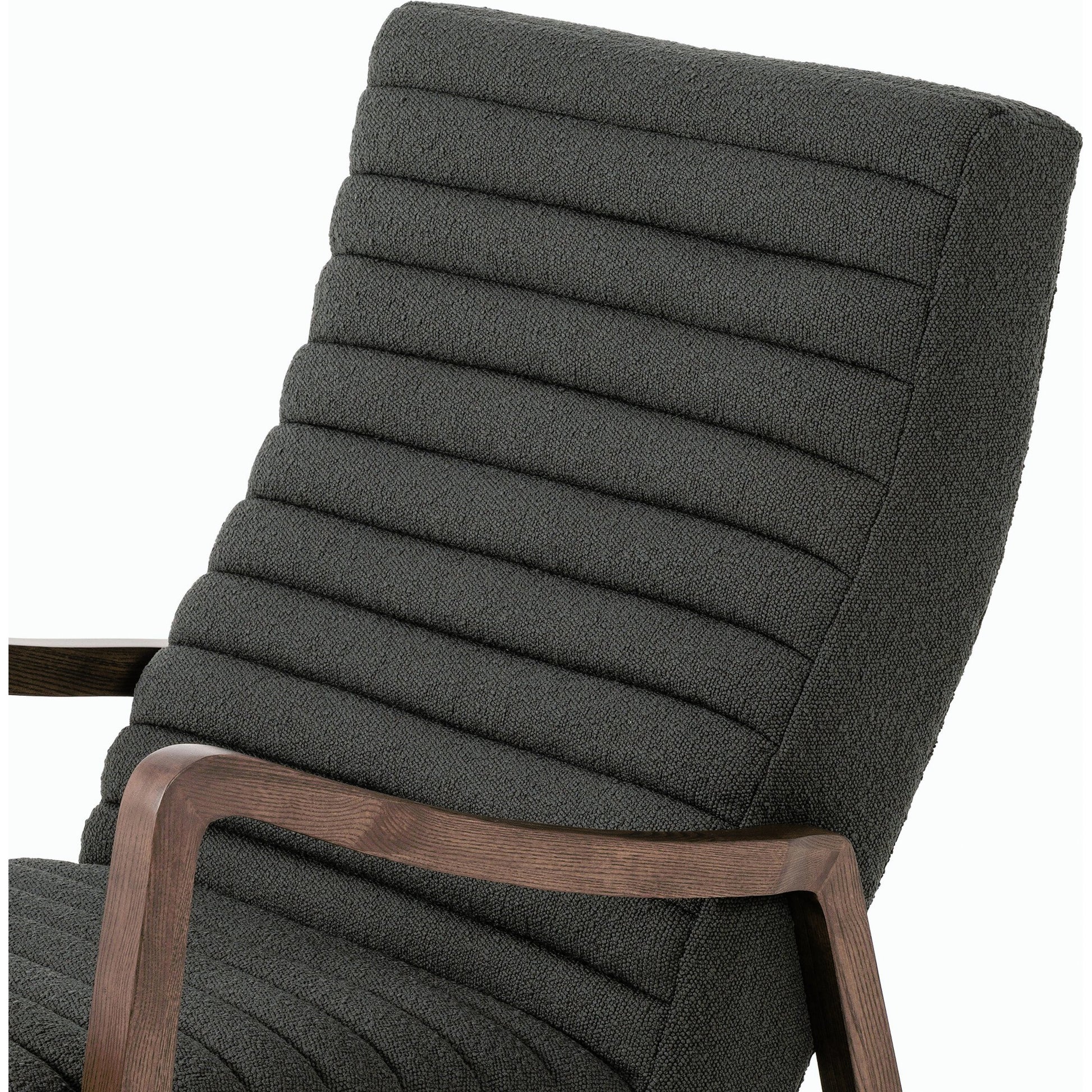 Chance Chair by Four Hands in dakota warm taupe, rubbed sienna brown. Made from top grain leather, solid parawood, 100% polyester in a modern style.