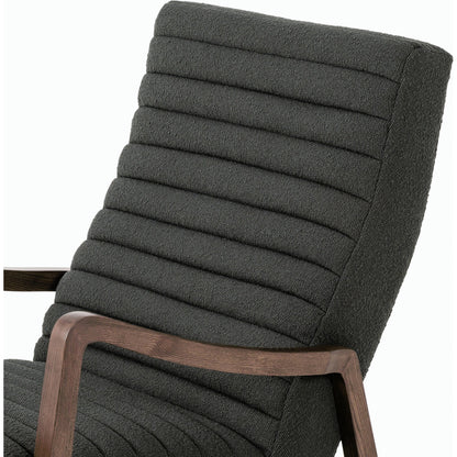 Chance Chair by Four Hands in dakota warm taupe, rubbed sienna brown. Made from top grain leather, solid parawood, 100% polyester in a modern style.