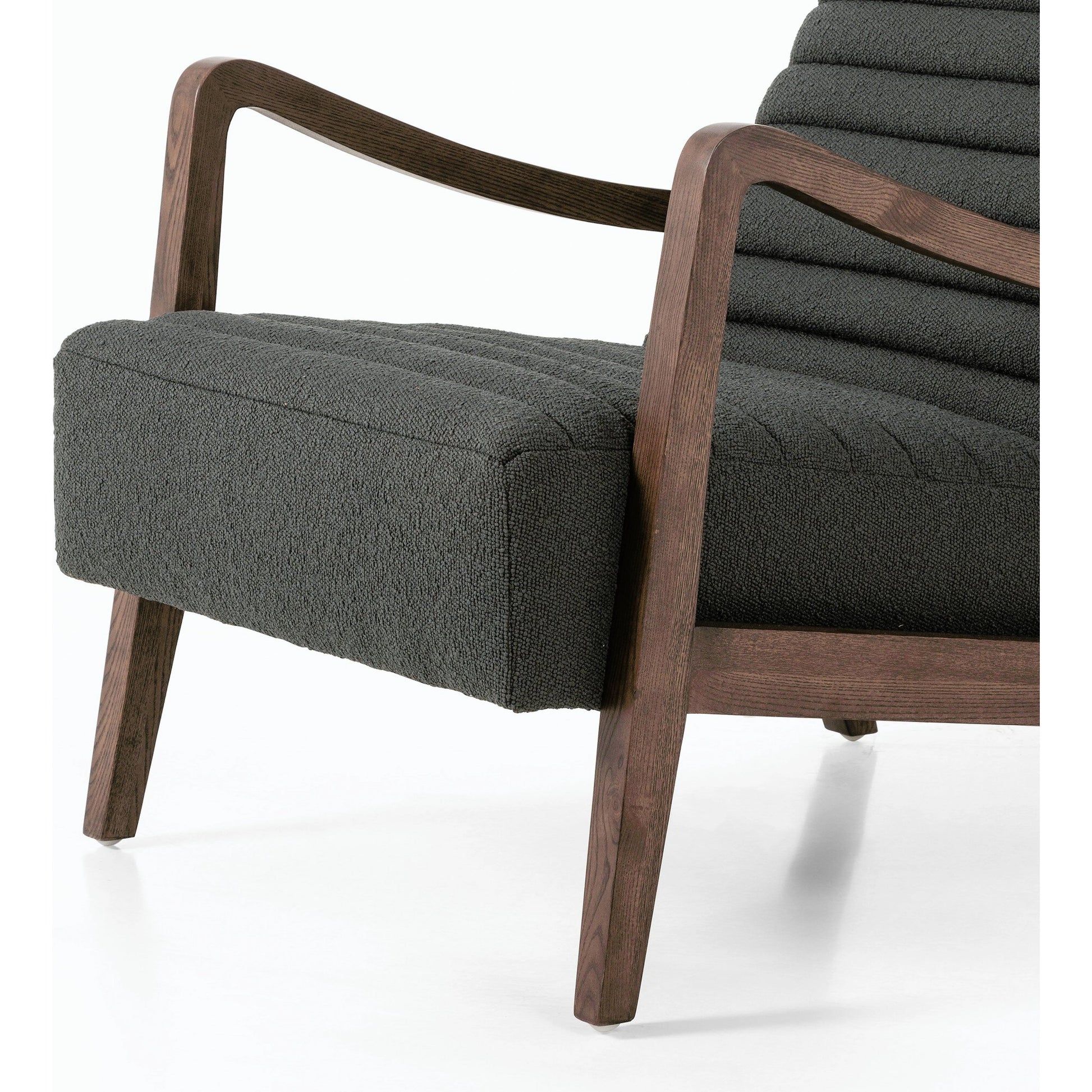 Chance Chair by Four Hands in dakota warm taupe, rubbed sienna brown. Made from top grain leather, solid parawood, 100% polyester in a modern style.