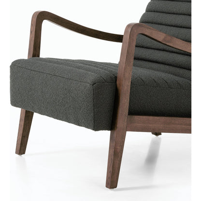 Chance Chair by Four Hands in dakota warm taupe, rubbed sienna brown. Made from top grain leather, solid parawood, 100% polyester in a modern style.