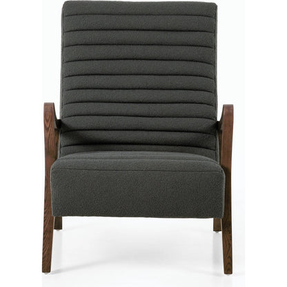 Chance Chair by Four Hands in dakota warm taupe, rubbed sienna brown. Made from top grain leather, solid parawood, 100% polyester in a modern style.