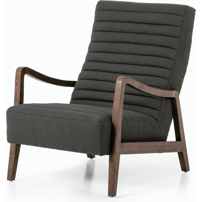 Chance Chair by Four Hands in dakota warm taupe, rubbed sienna brown. Made from top grain leather, solid parawood, 100% polyester in a modern style.