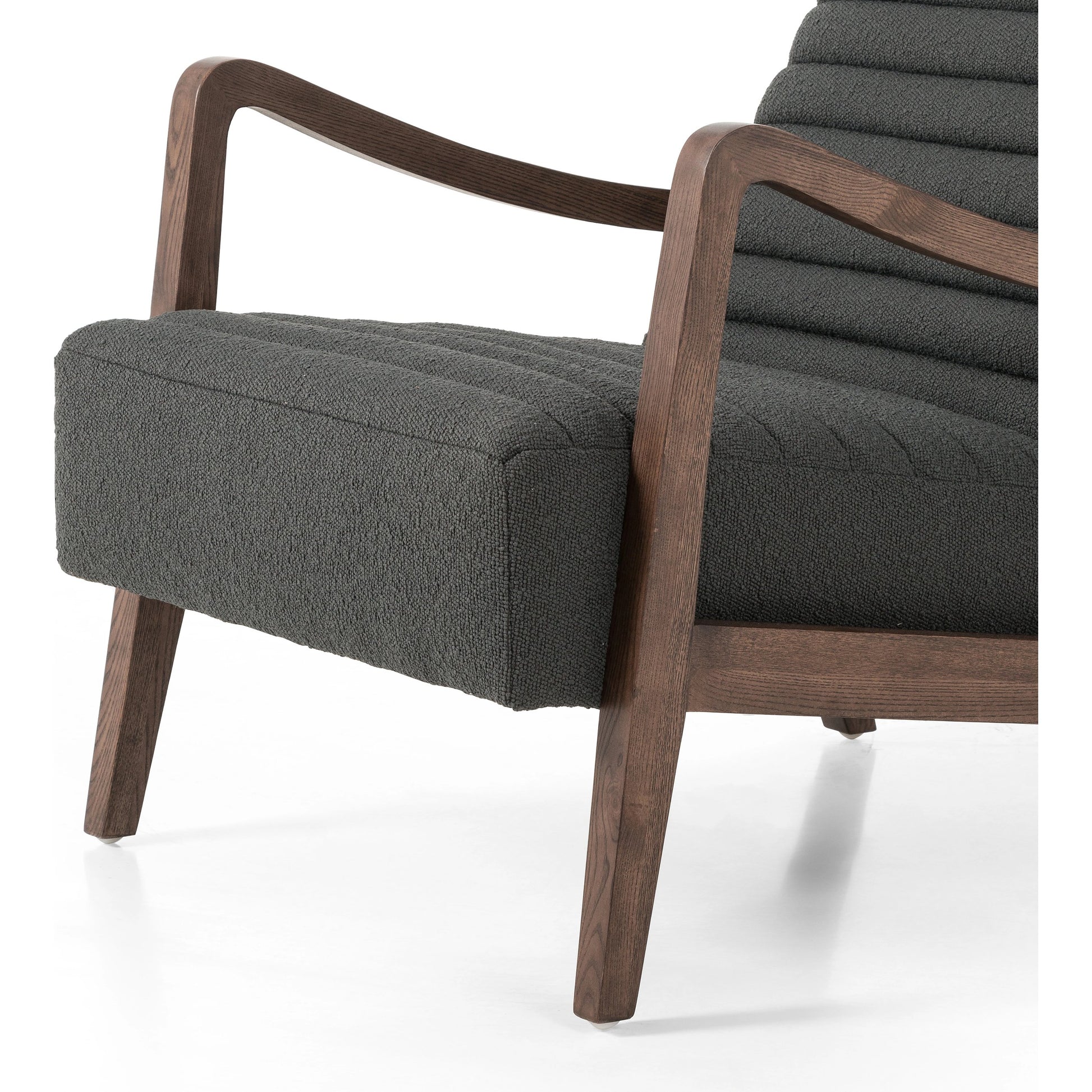 Chance Chair by Four Hands in dakota warm taupe, rubbed sienna brown. Made from top grain leather, solid parawood, 100% polyester in a modern style.