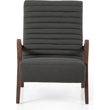 Chance Chair by Four Hands in dakota warm taupe, rubbed sienna brown. Made from top grain leather, solid parawood, 100% polyester in a modern style.