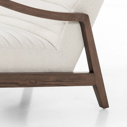 Chance Chair by Four Hands in dakota warm taupe, rubbed sienna brown. Made from top grain leather, solid parawood, 100% polyester in a modern style.