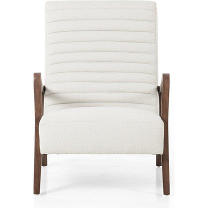 Chance Chair by Four Hands in dakota warm taupe, rubbed sienna brown. Made from top grain leather, solid parawood, 100% polyester in a modern style.