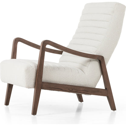 Chance Chair by Four Hands in dakota warm taupe, rubbed sienna brown. Made from top grain leather, solid parawood, 100% polyester in a modern style.