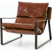 Emmett Sling Chair by Four Hands. Made from top grain leather, iron, 100% polyester in a modern style.
