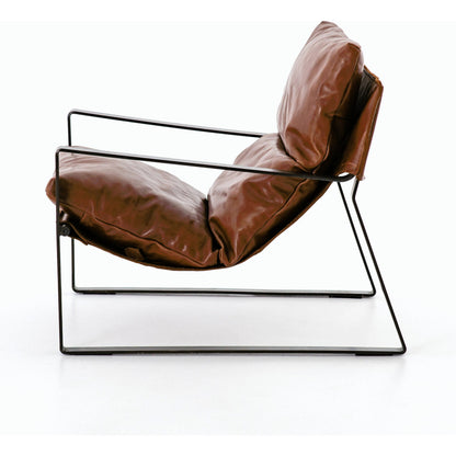 Emmett Sling Chair by Four Hands. Made from top grain leather, iron, 100% polyester in a modern style.